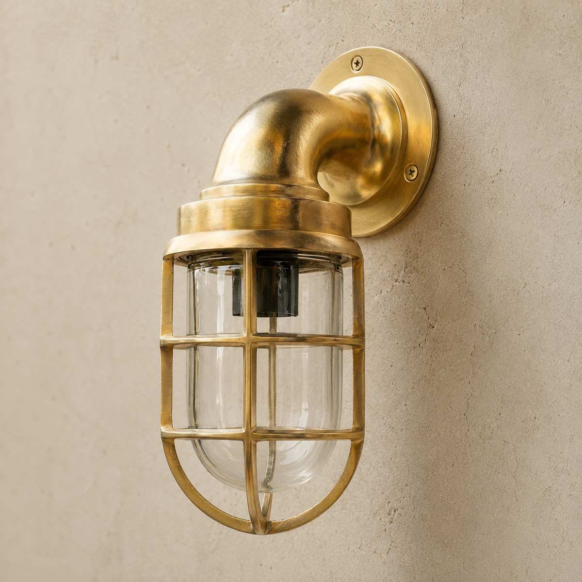 Brassvane raw brass swan neck wall light additional view 3