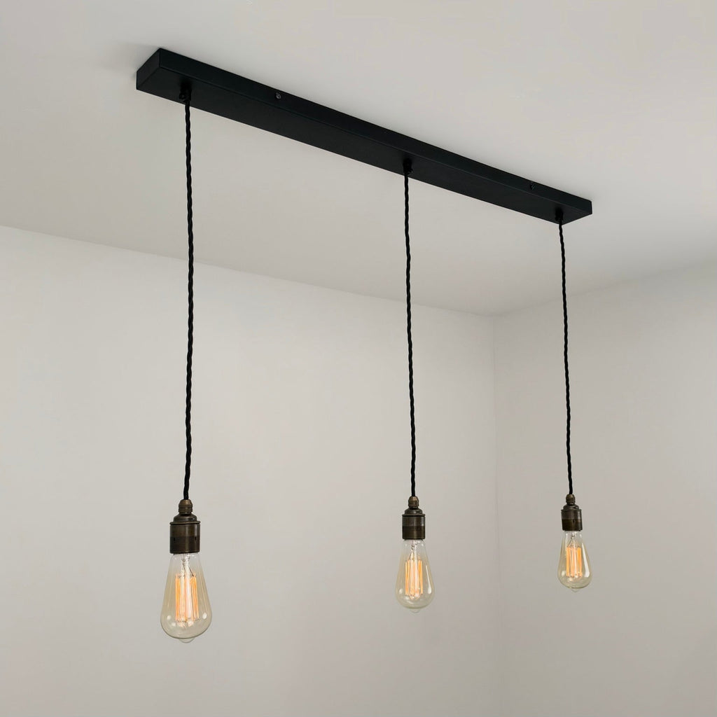 Brassvane textured black ceiling rose track light additional view 2