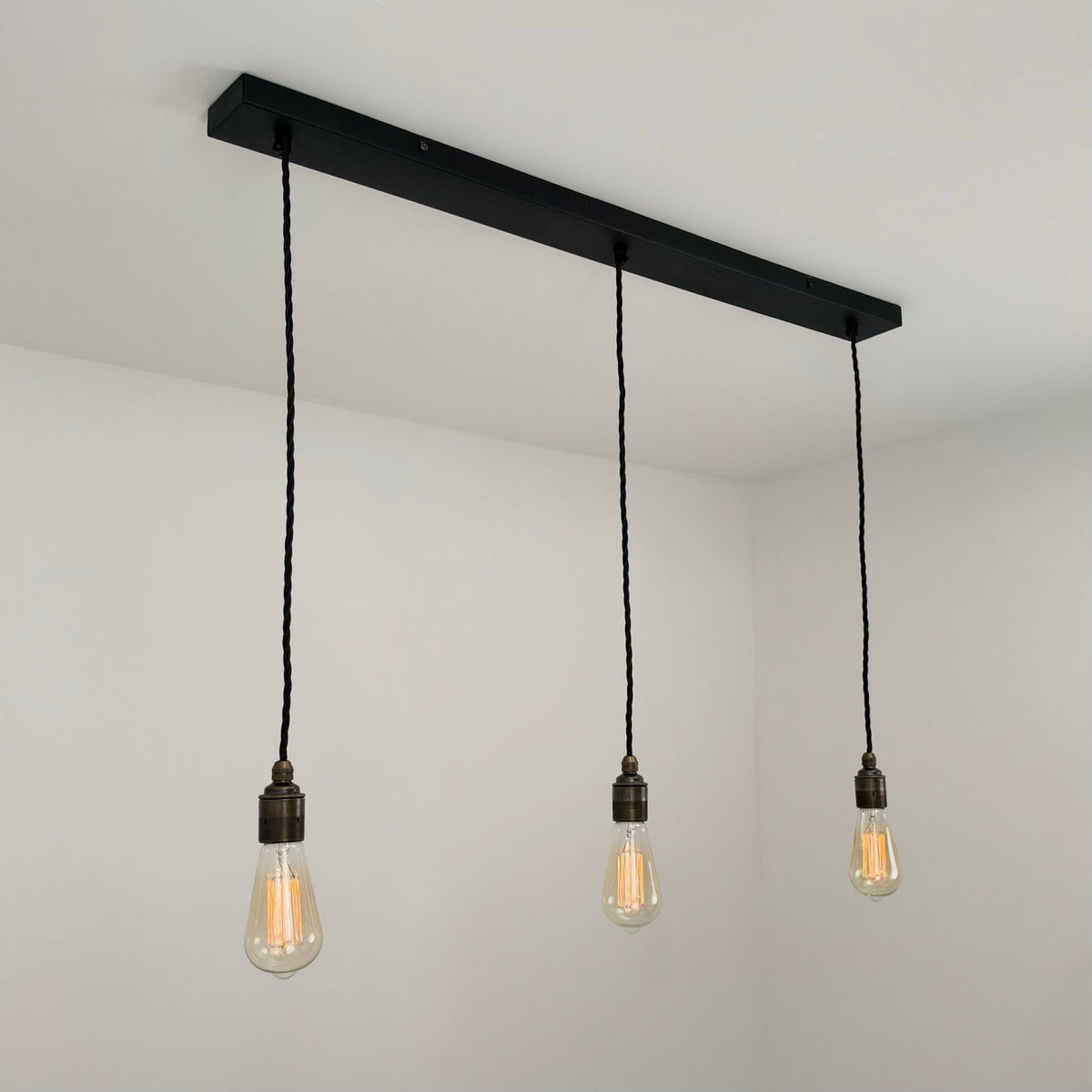Brassvane textured black ceiling rose track light additional view 2