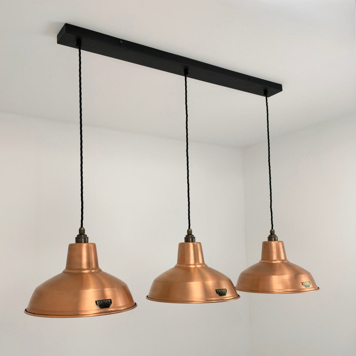 Brassvane antique copper 3 pendant track light additional view 2
