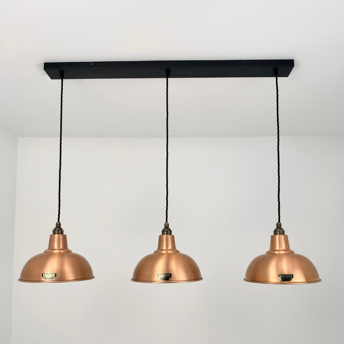 Brassvane antique copper 3 pendant track light additional view 4