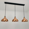 Brassvane antique copper 3 pendant track light overall view
