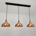 Brassvane antique copper 3 pendant track light overall view