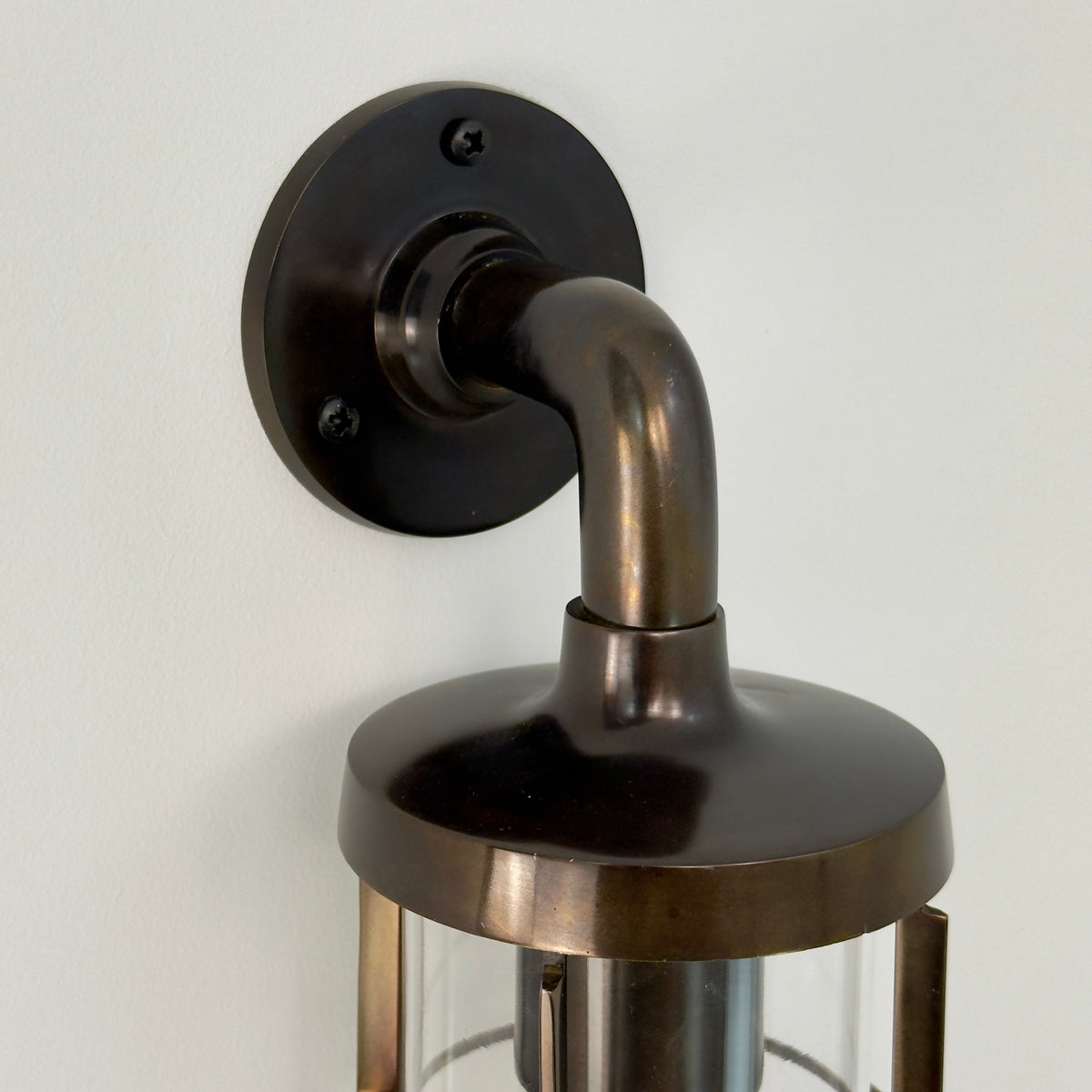 Brassvane aged bronze swan neck wall light additional view 5