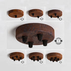 Brassvane rusted ceiling rose overall view