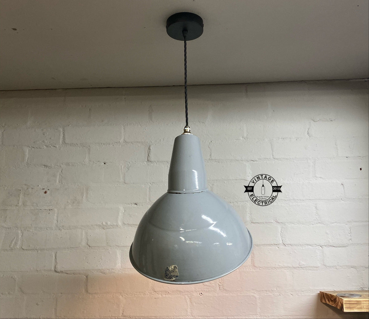 Brassvane gray parabolic pendant light additional view 3