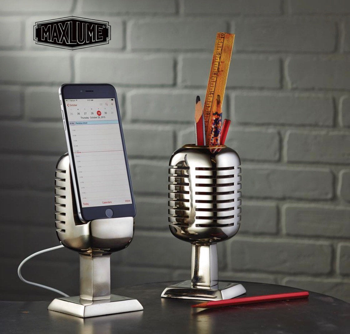 Brassvane microphone phone holder additional view 2
