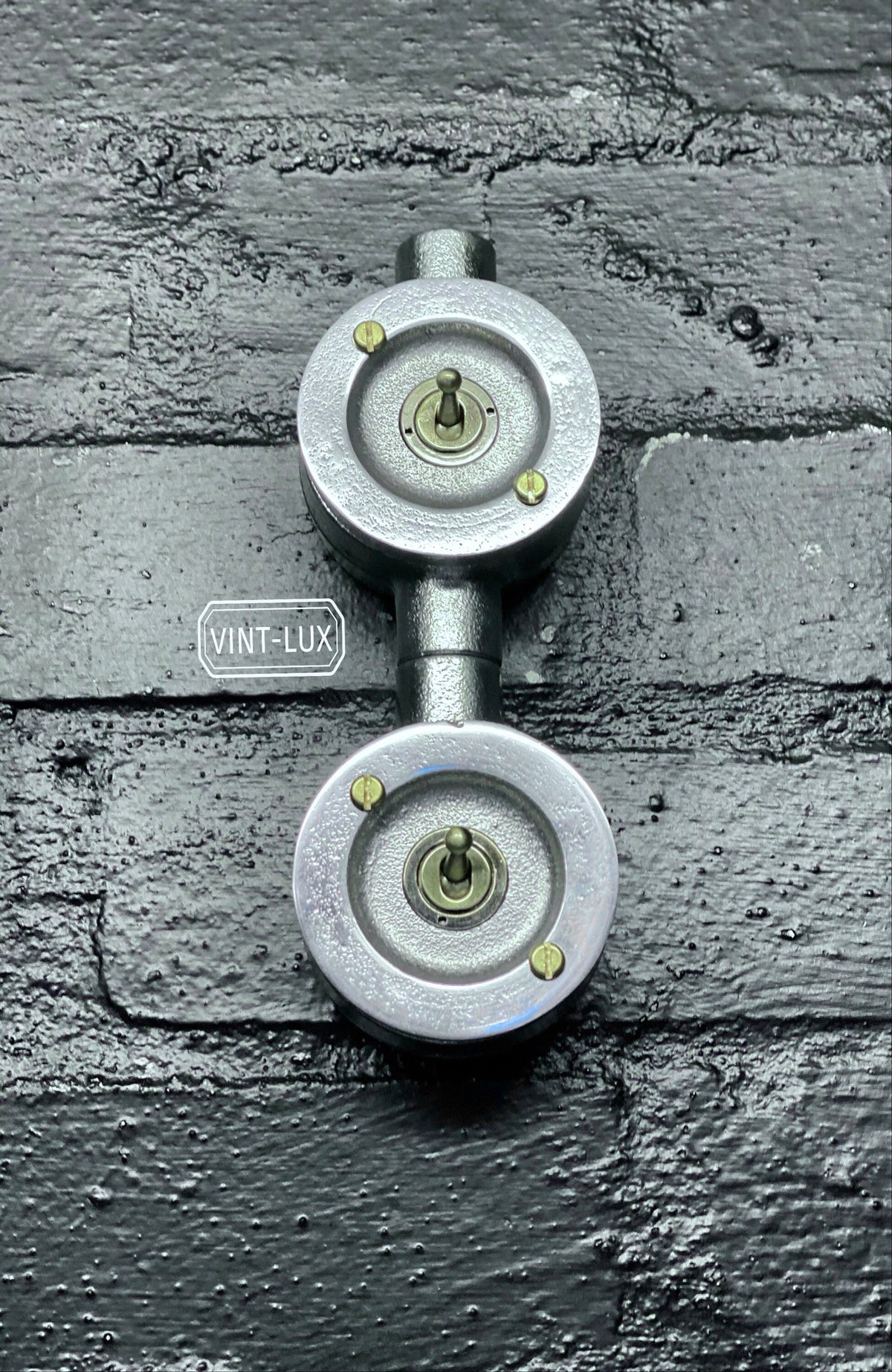 Brassvane double gang conduit light switch additional view 5