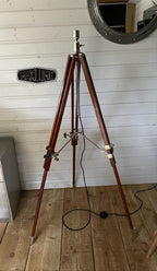 Brassvane tripod searchlight floor lamp additional view 2