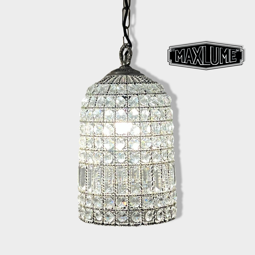 Brassvane glass bird cage chandelier additional view 3