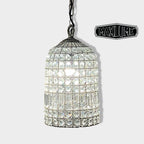 Brassvane glass bird cage chandelier additional view 3