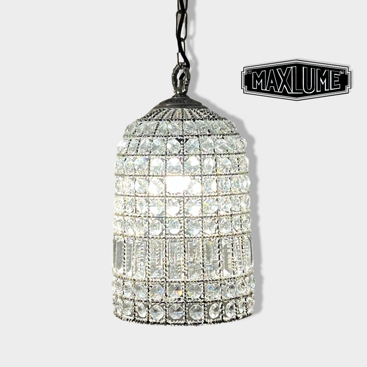 Brassvane glass bird cage chandelier additional view 3