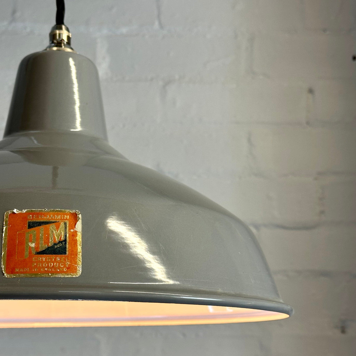 Brassvane gray RLM pendant light additional view 2