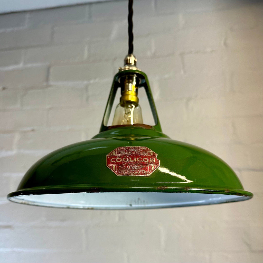 Brassvane green pendant light overall view