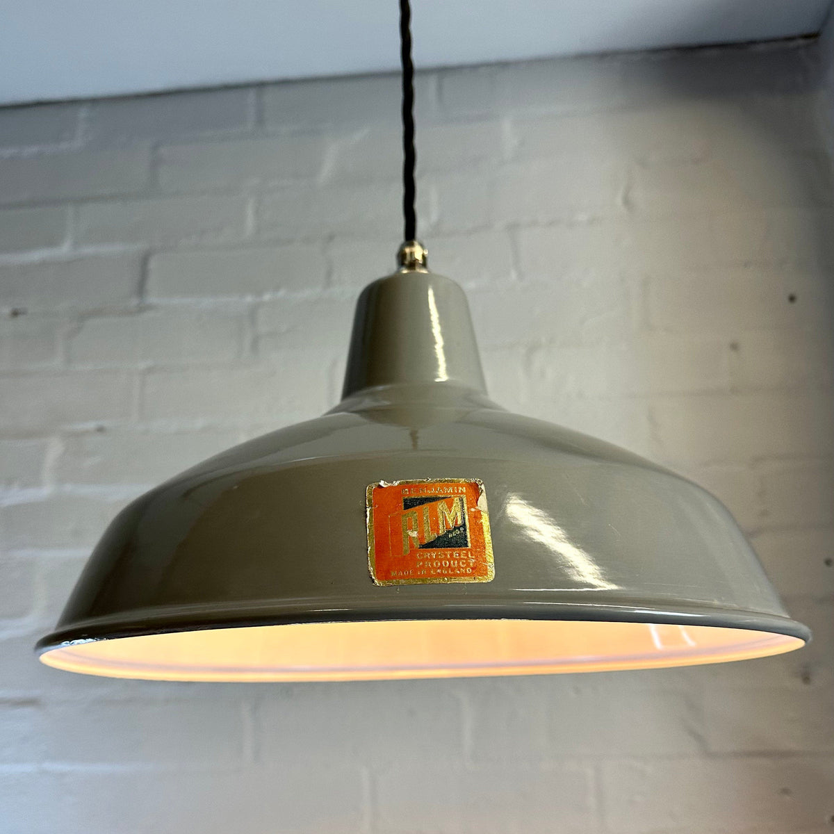 Brassvane gray RLM pendant light additional view 3