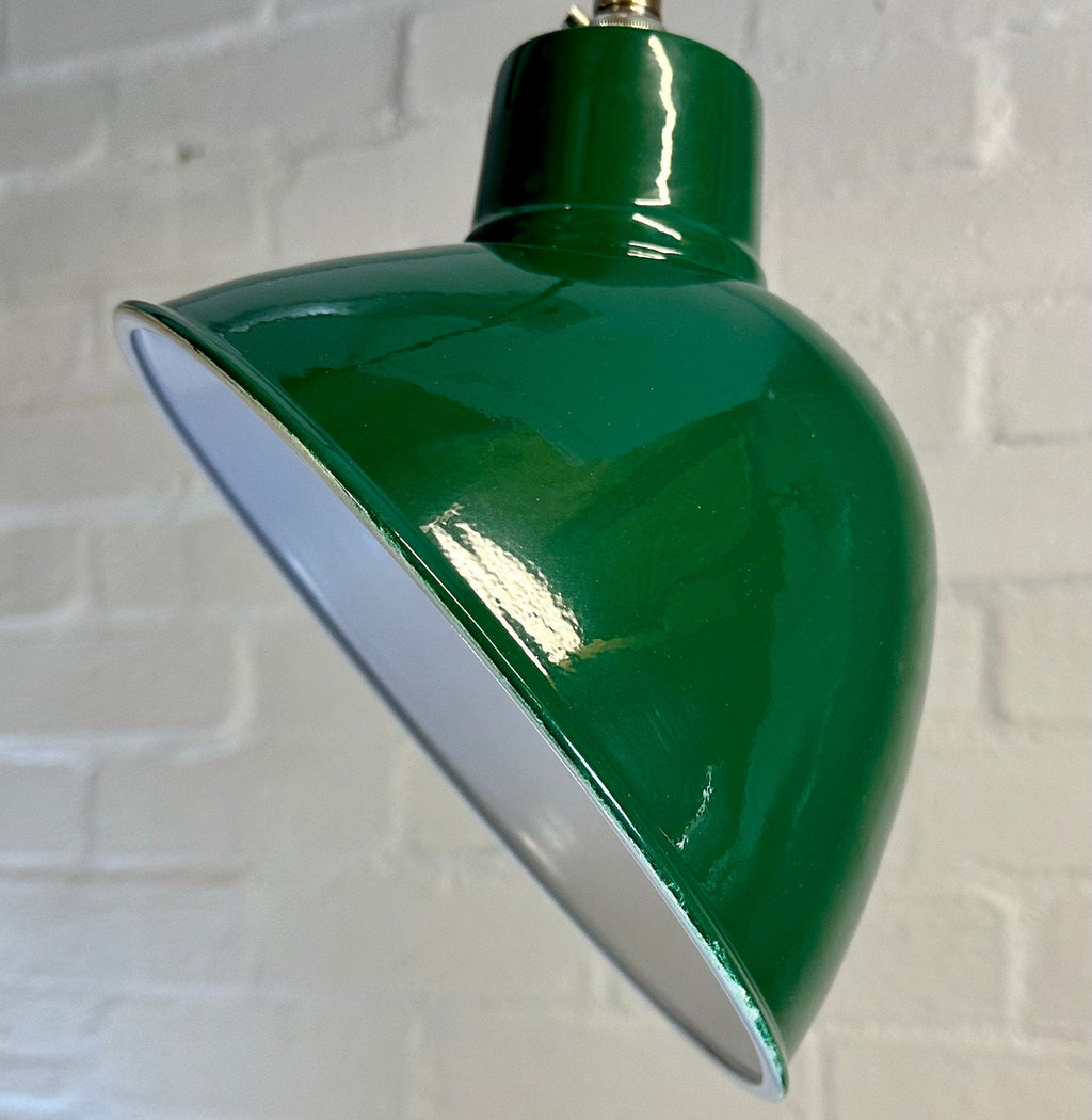 Brassvane racing green parabolic pendant light additional view 3