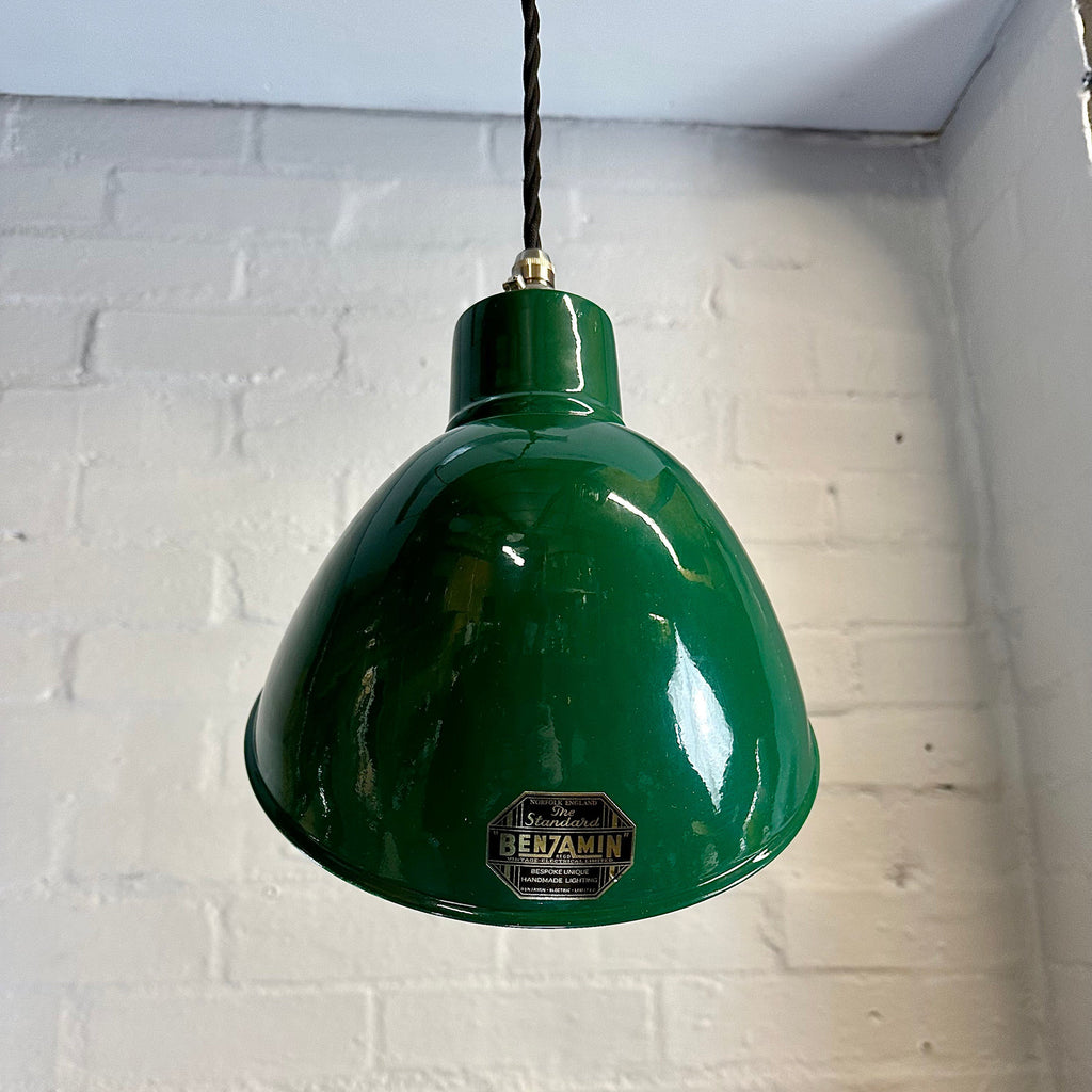 Brassvane racing green parabolic pendant light additional view 4