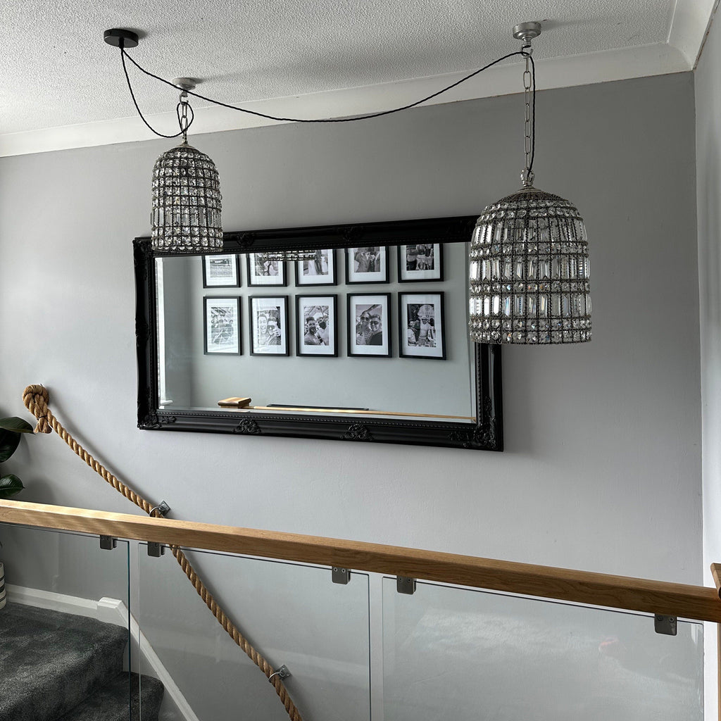 Brassvane glass bird cage chandelier additional view 4