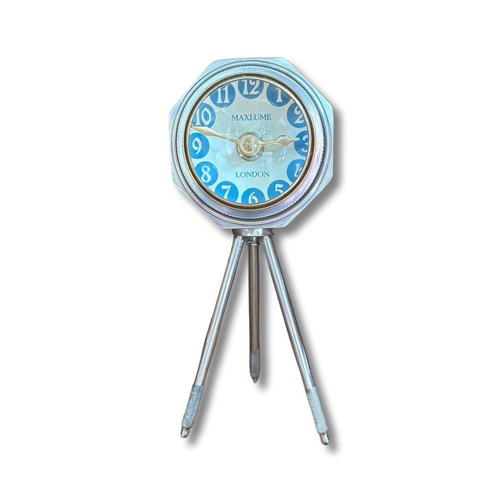 Brassvane tripod table clock additional view 2