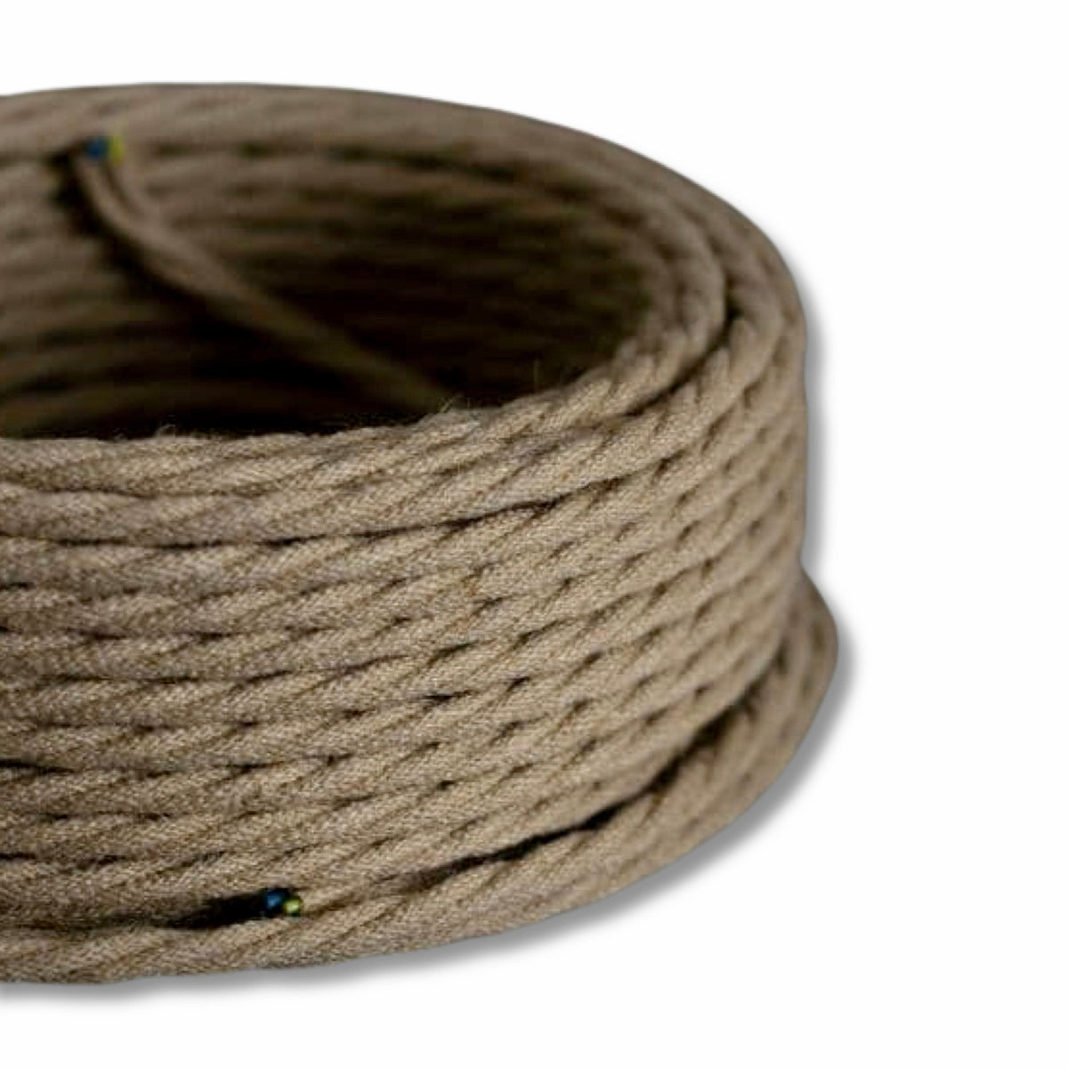 Brassvane jute twisted lighting cable overall view