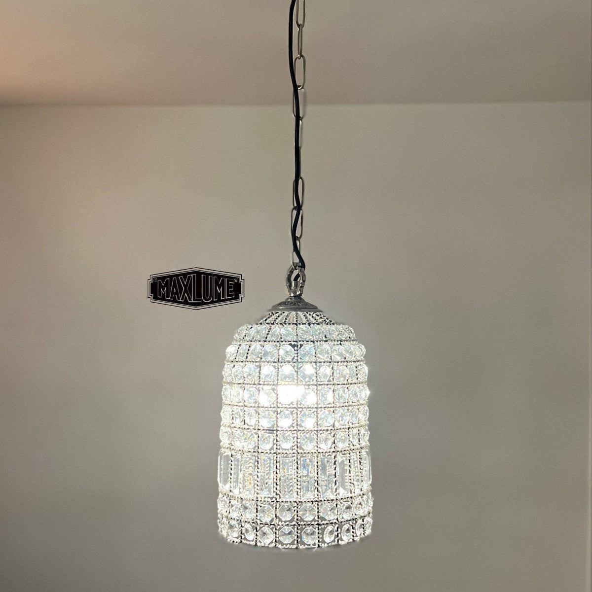Brassvane glass bird cage chandelier additional view 6