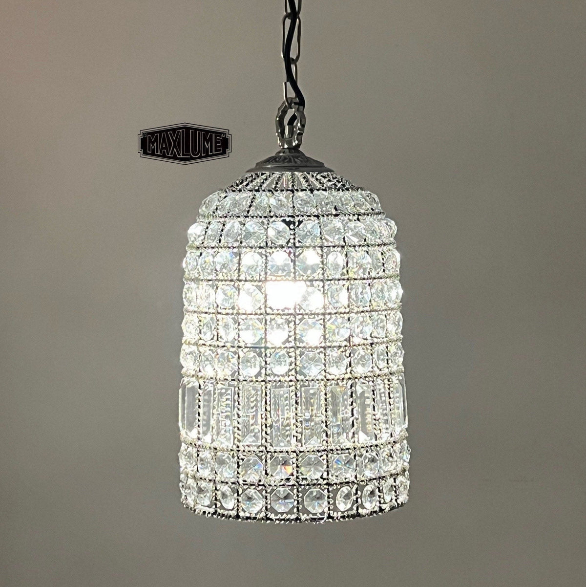 Brassvane glass bird cage chandelier additional view 5