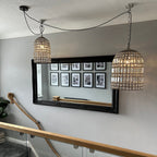 Brassvane glass bird cage chandelier additional view 2