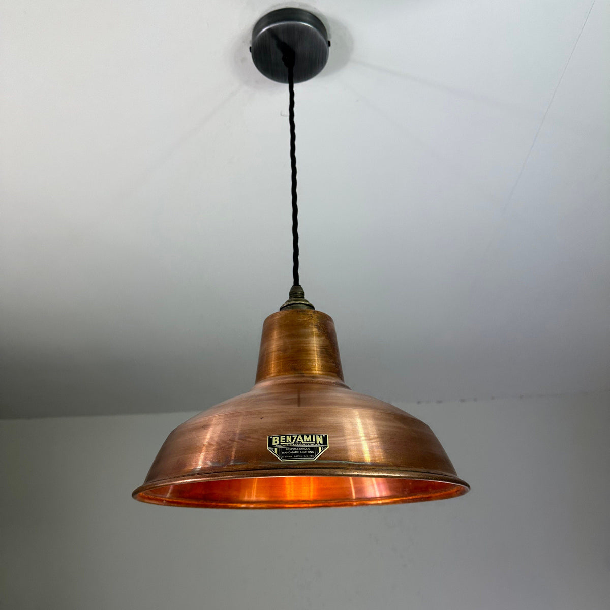 Brassvane antique copper RLM pendant light additional view 2