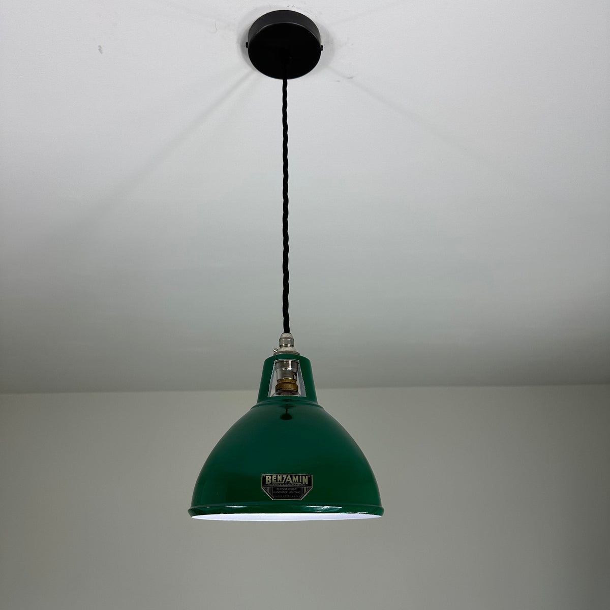 Brassvane racing green pendant light additional view 3
