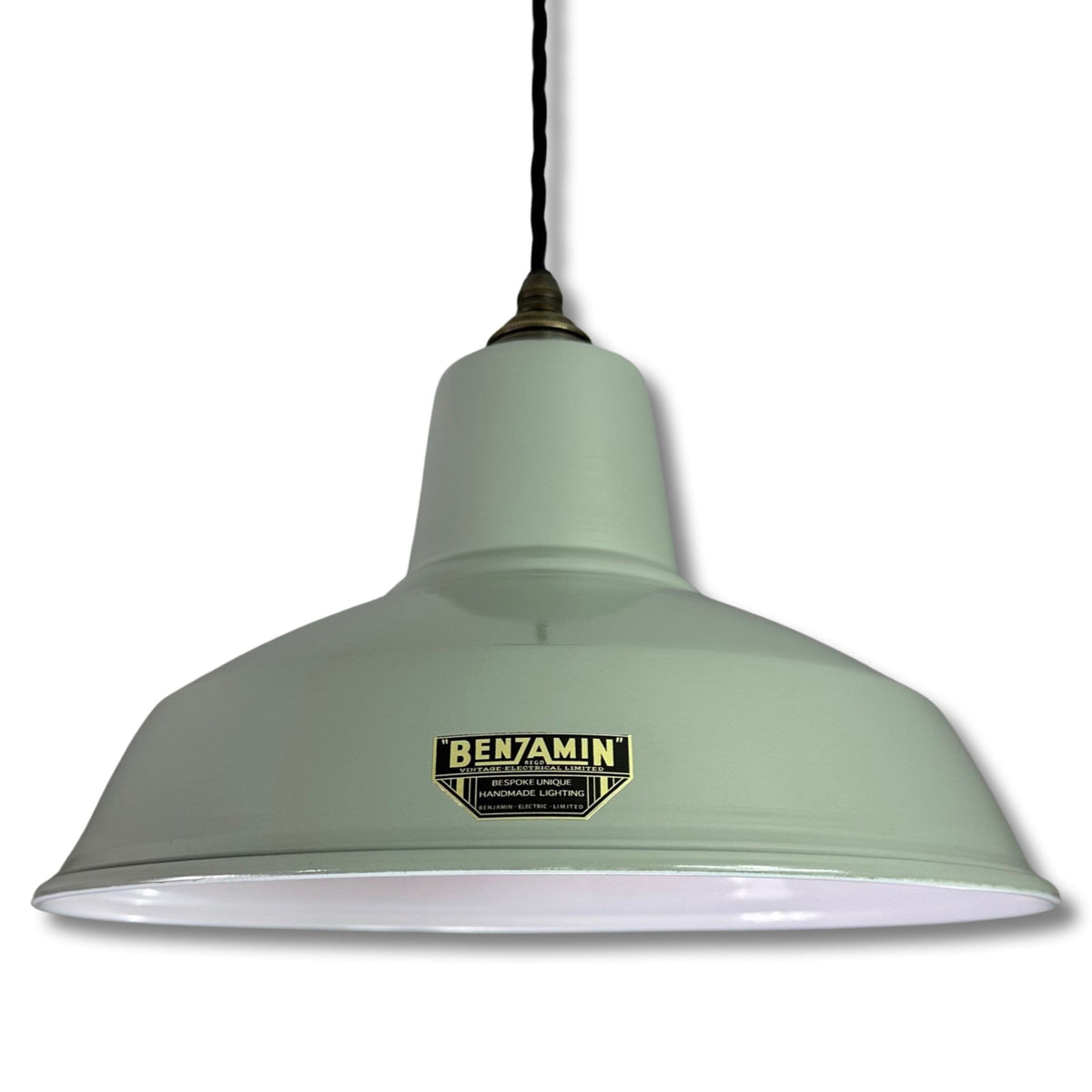 Brassvane gray pendant light overall view