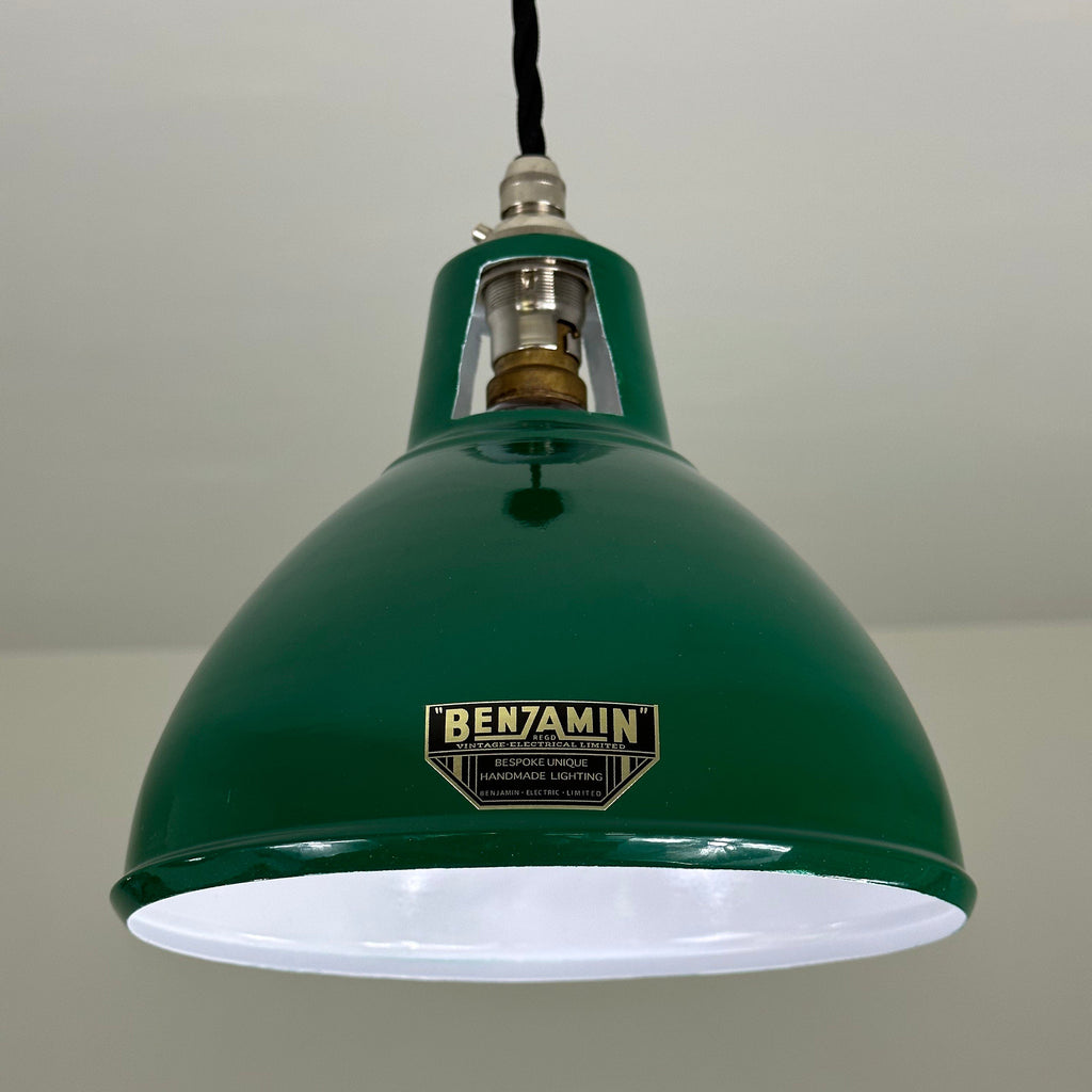 Brassvane racing green pendant light additional view 2
