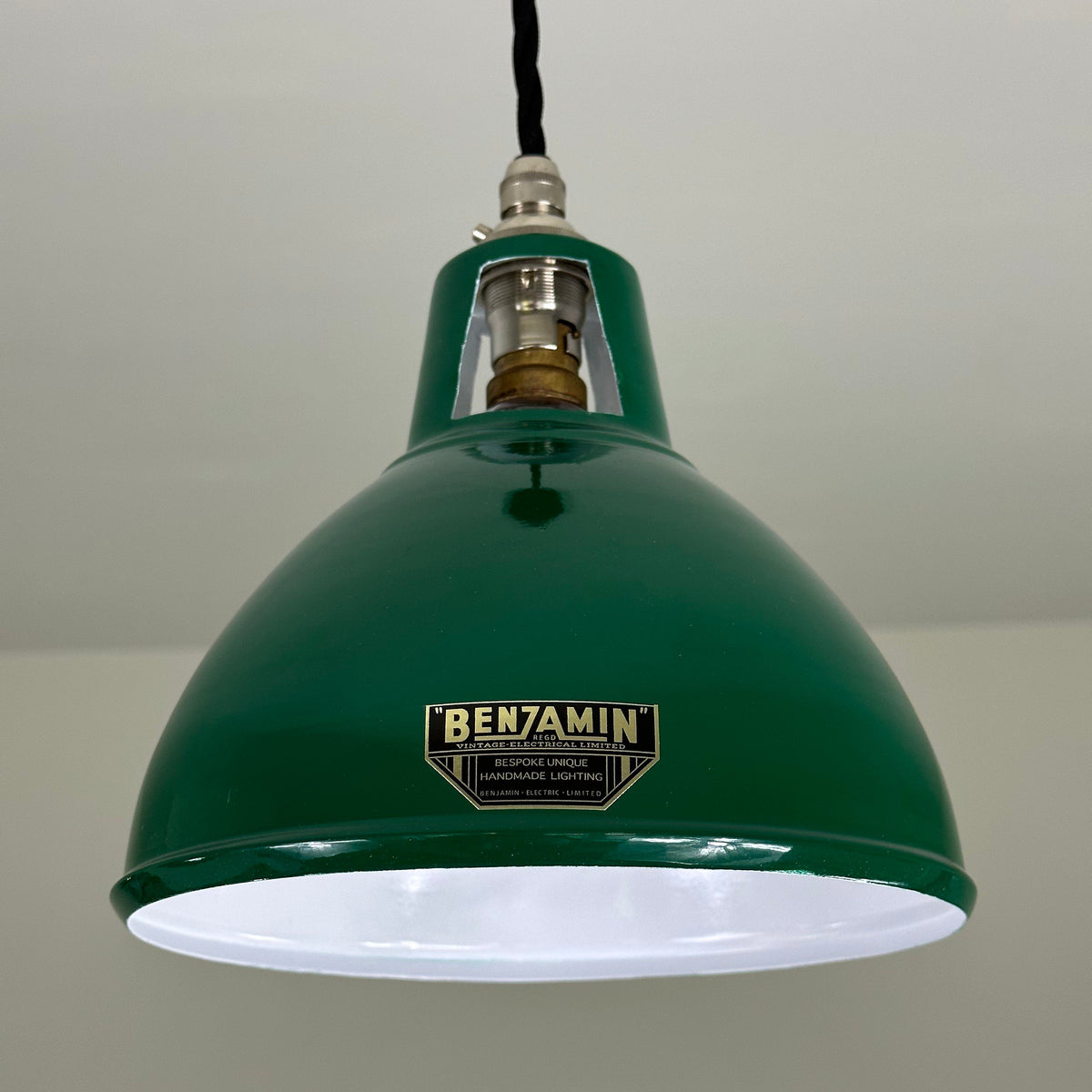 Brassvane racing green pendant light additional view 2