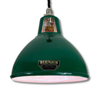 Brassvane racing green pendant light overall view