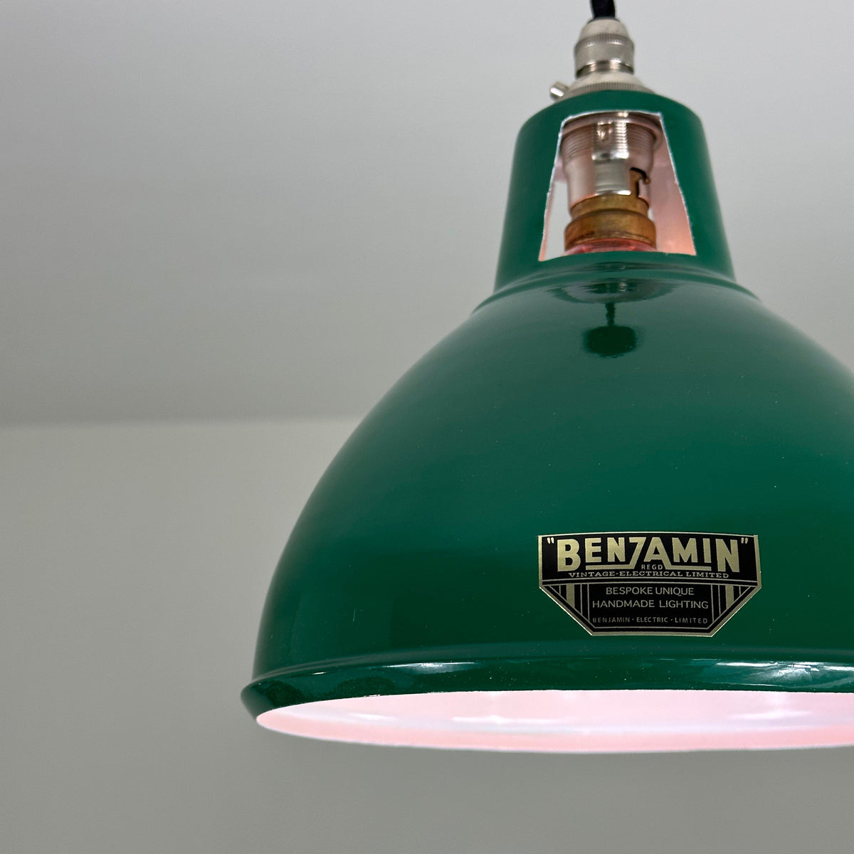 Brassvane racing green pendant light additional view 5