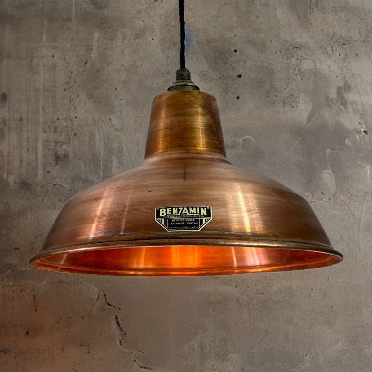 Brassvane antique copper RLM pendant light additional view 4