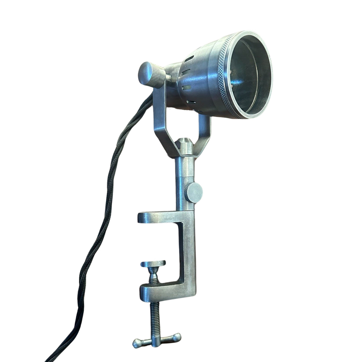 Brassvane silver plated brass clamp desk lamp additional view 2