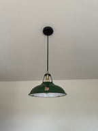 Brassvane green restored pendant light additional view 2