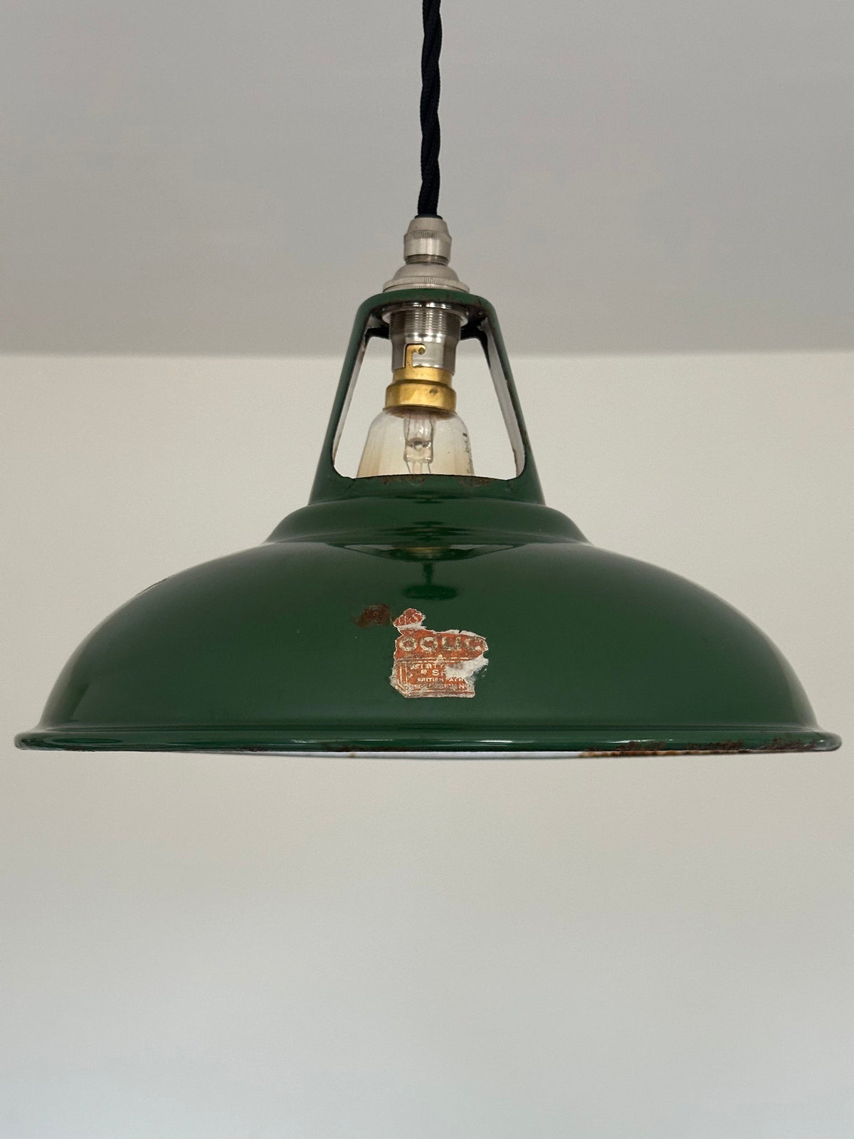 Brassvane green restored pendant light additional view 3
