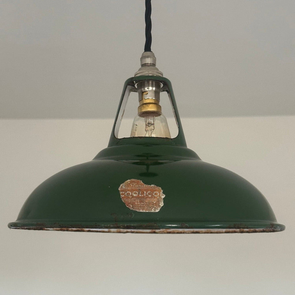 Brassvane green pendant light overall view