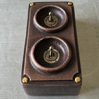Brassvane antique copper conduit light switch additional view 4