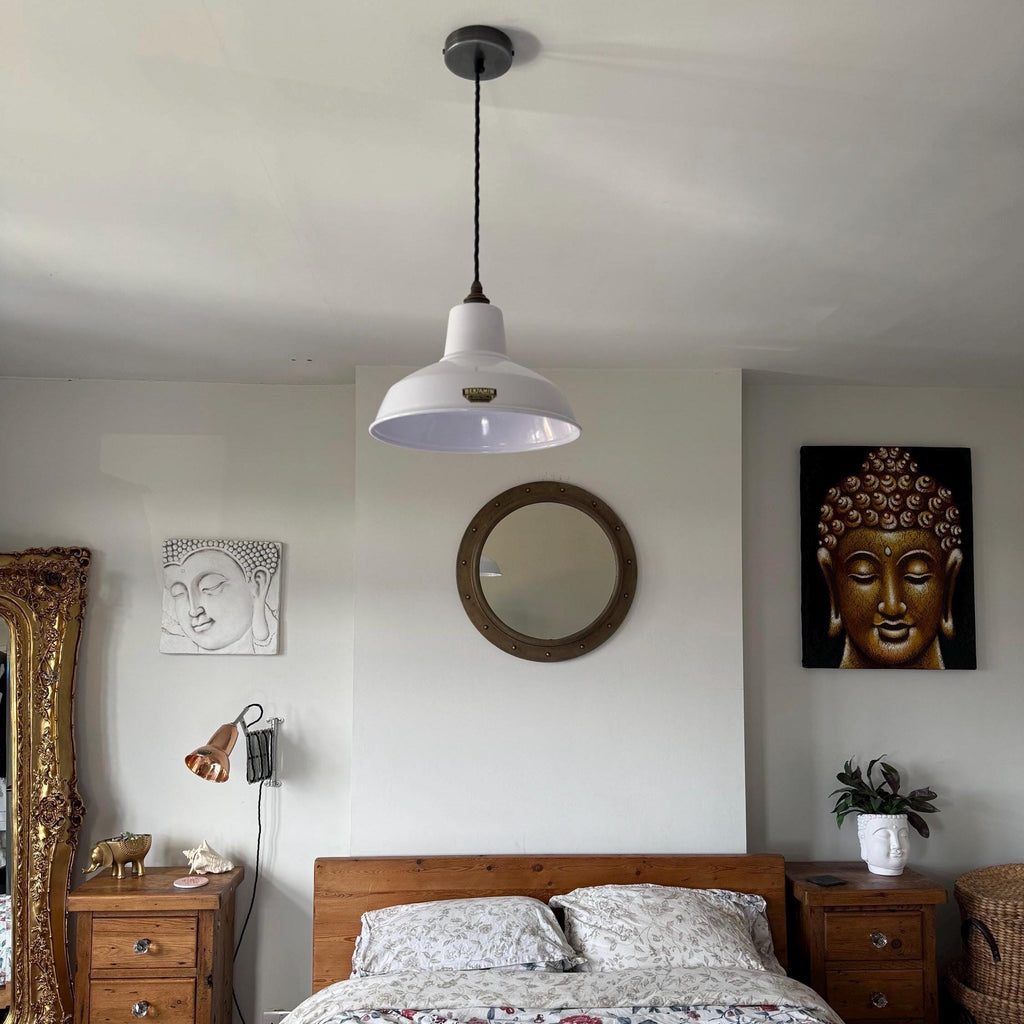 Brassvane white RLM pendant light additional view 4