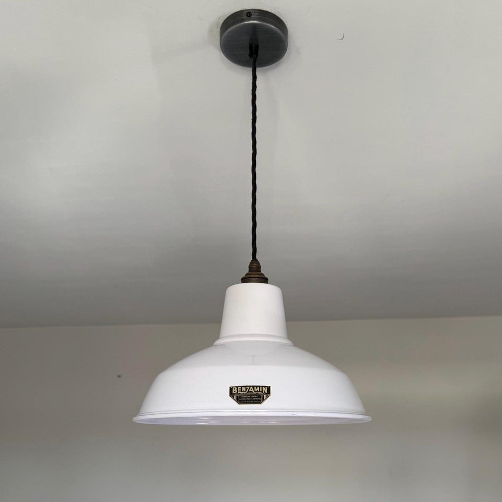 Brassvane white RLM pendant light additional view 3