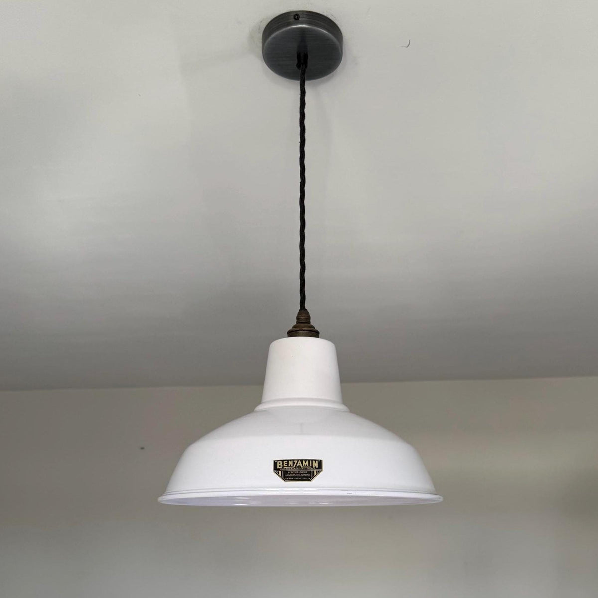 Brassvane white RLM pendant light additional view 3