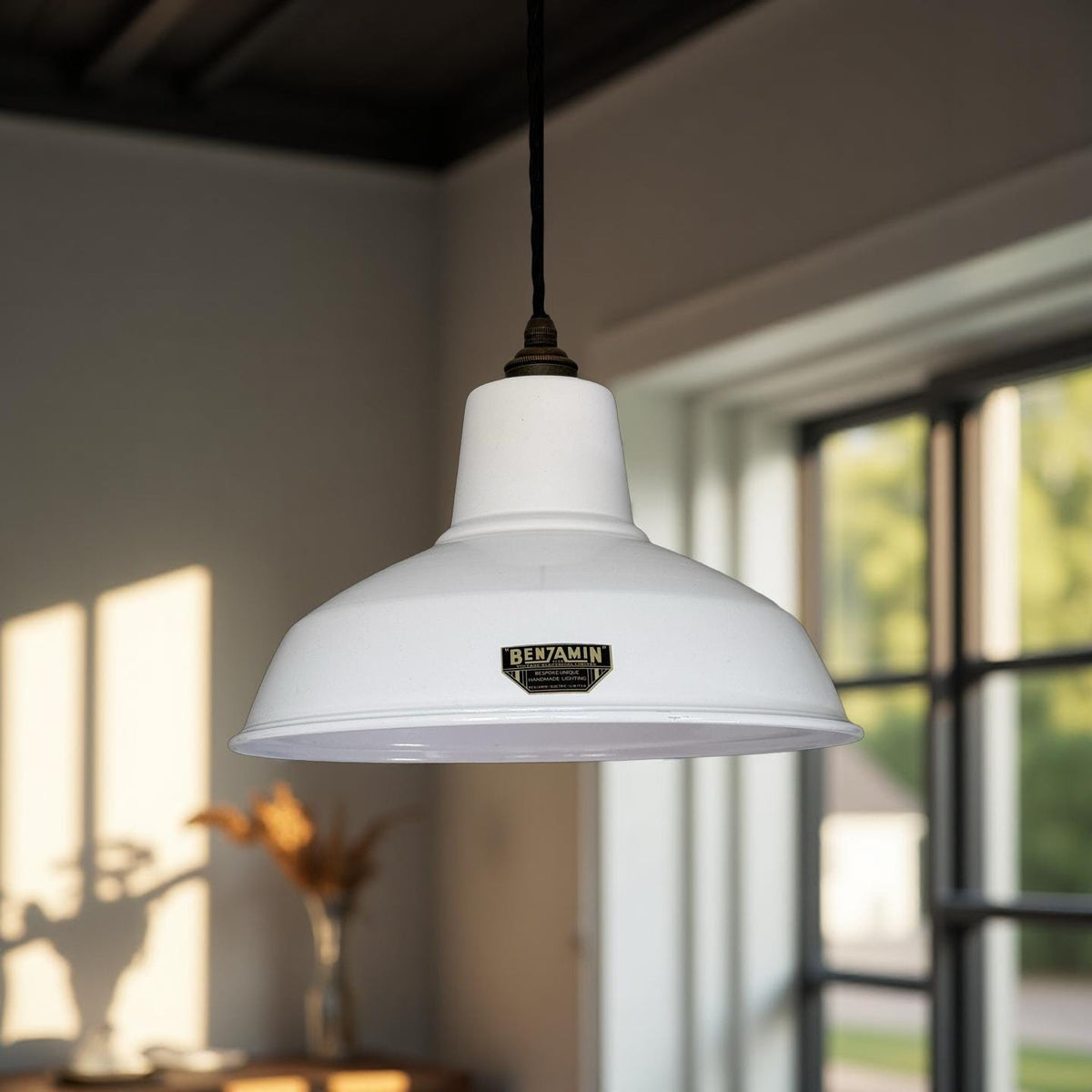Brassvane white RLM pendant light additional view 5