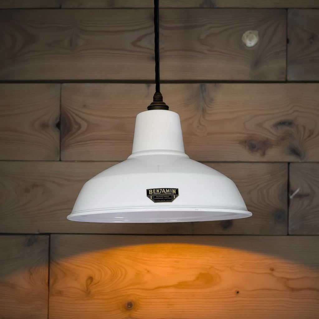 Brassvane white RLM pendant light additional view 6