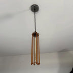 Brassvane rusted steel cage pendant light additional view 2