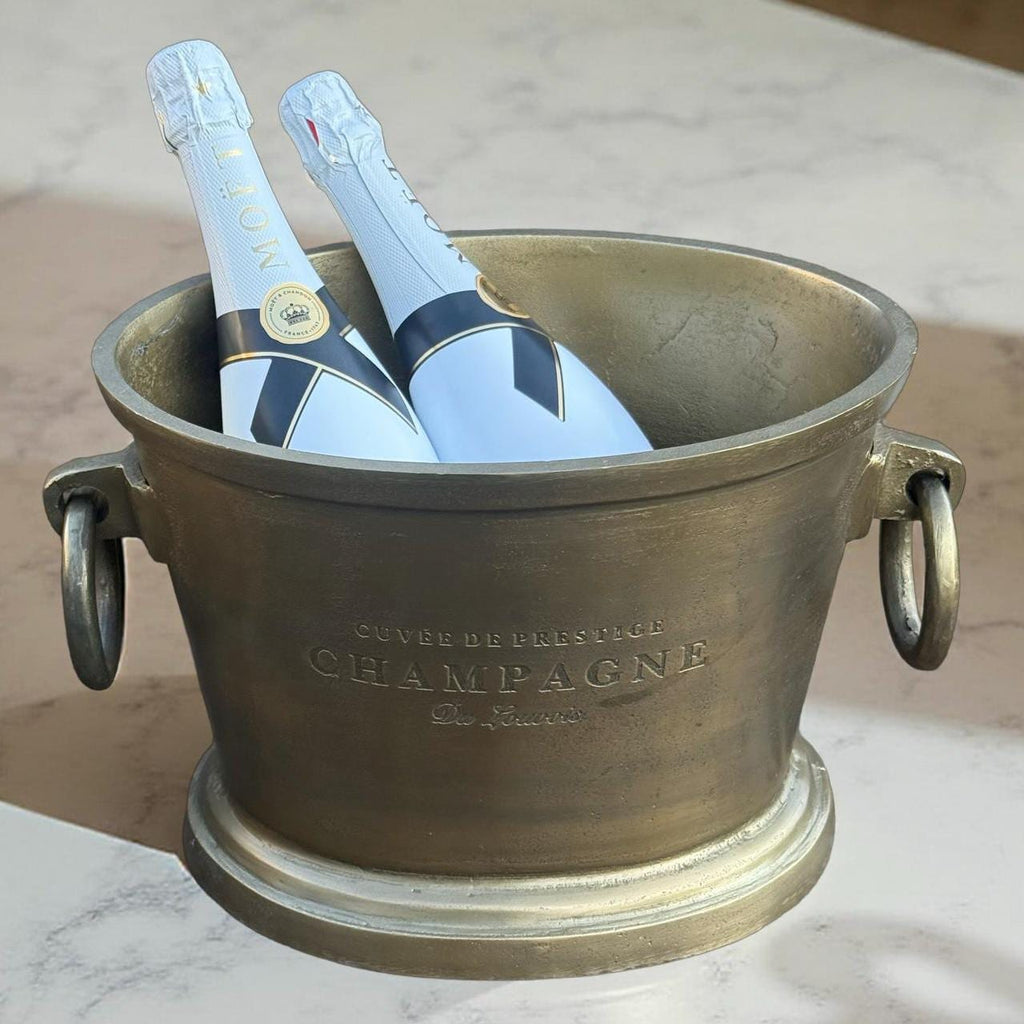 Brassvane antique brass champagne ice bucket additional view 7