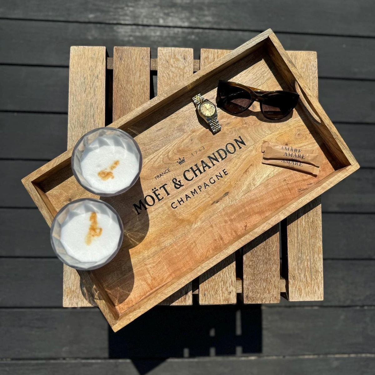 Brassvane wooden serving tray set additional view 7