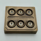 Brassvane 6 gang toggle light switch additional view 5