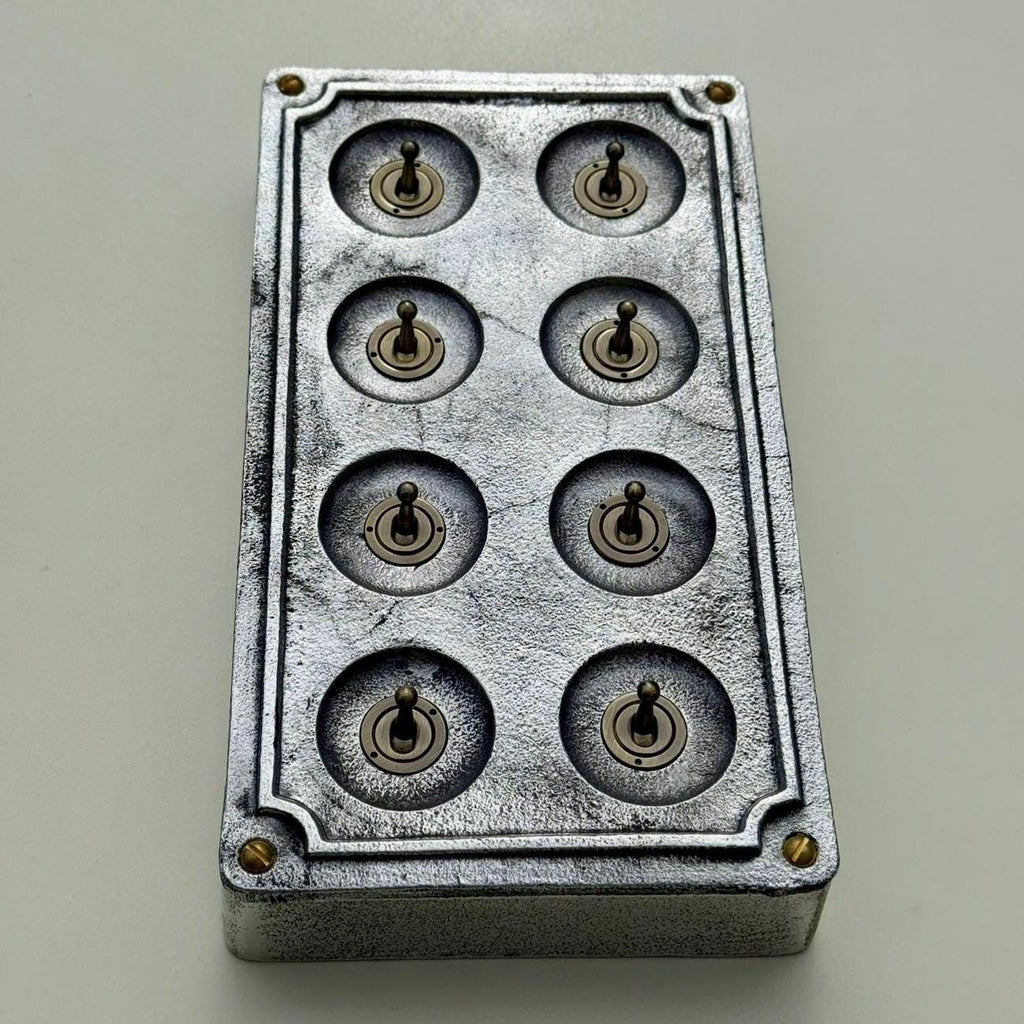 Brassvane 8 gang conduit light switch additional view 5